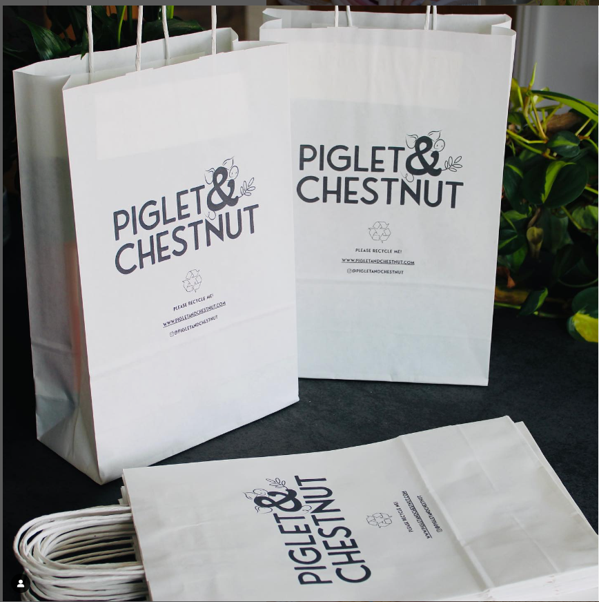 Branded Kraft Carrier Bags - 1 Colour Print - 1 Side