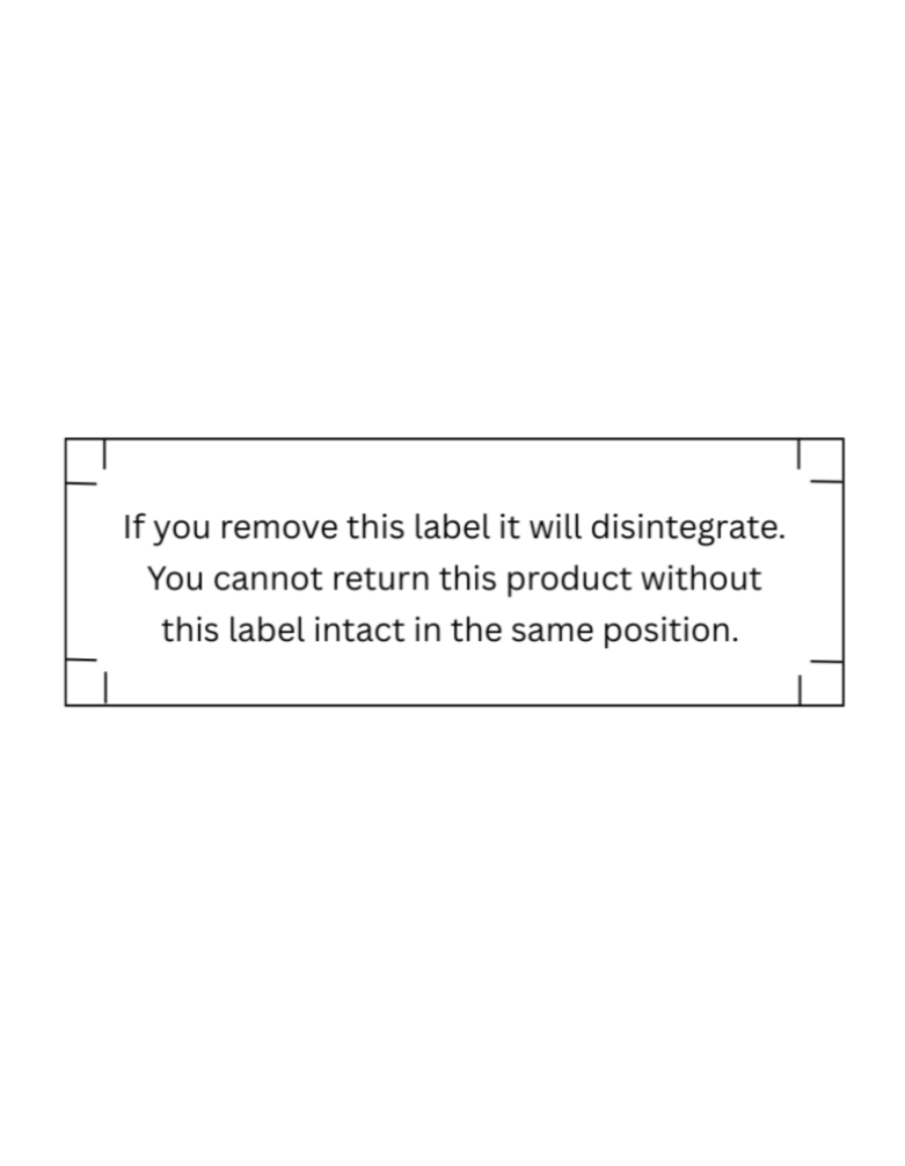 Anti Return stickers - 1000 units