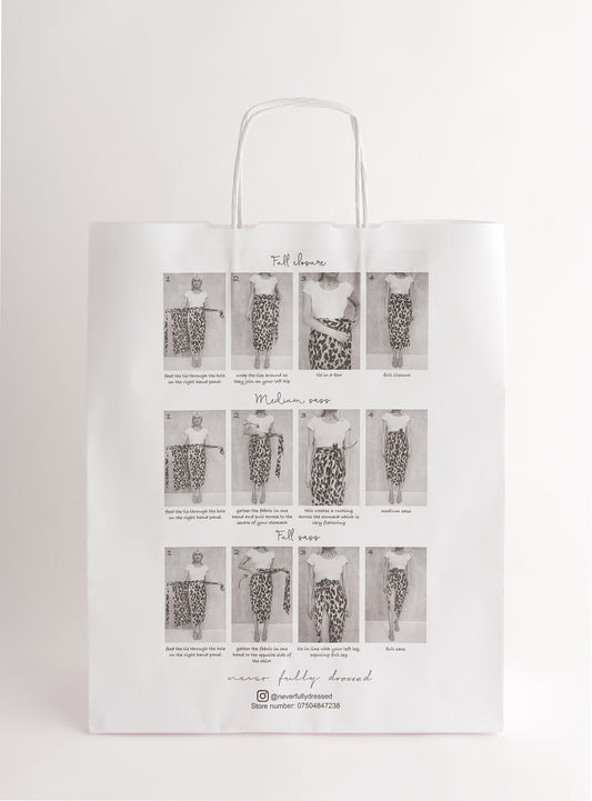Branded Kraft Carrier Bags - 1 Colour Print - 1 Side